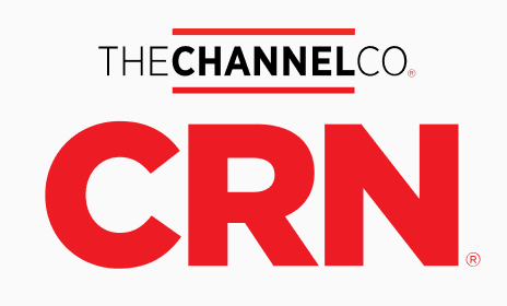 Logo of CRN, a division of The Channel Company, featuring bold red typography with the text 'CRN' prominently displayed below 'THE CHANNEL CO' in smaller black letters.