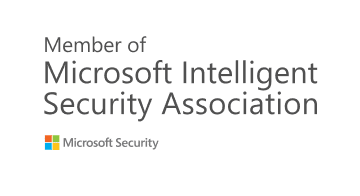 Text indicating membership in the Microsoft Intelligent Security Association, featuring the Microsoft Security logo.