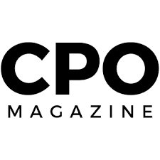Logo of CPO Magazine, featuring bold black text in a modern font. The design includes an abstract representation of the letters 'CPO' above the word 'MAGAZINE', emphasizing a professional and contemporary look.