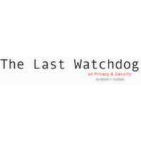 Logo for 'The Last Watchdog' featuring the title in a bold black font with a subtitle 'on Privacy & Security' in smaller red text. The background is plain white.