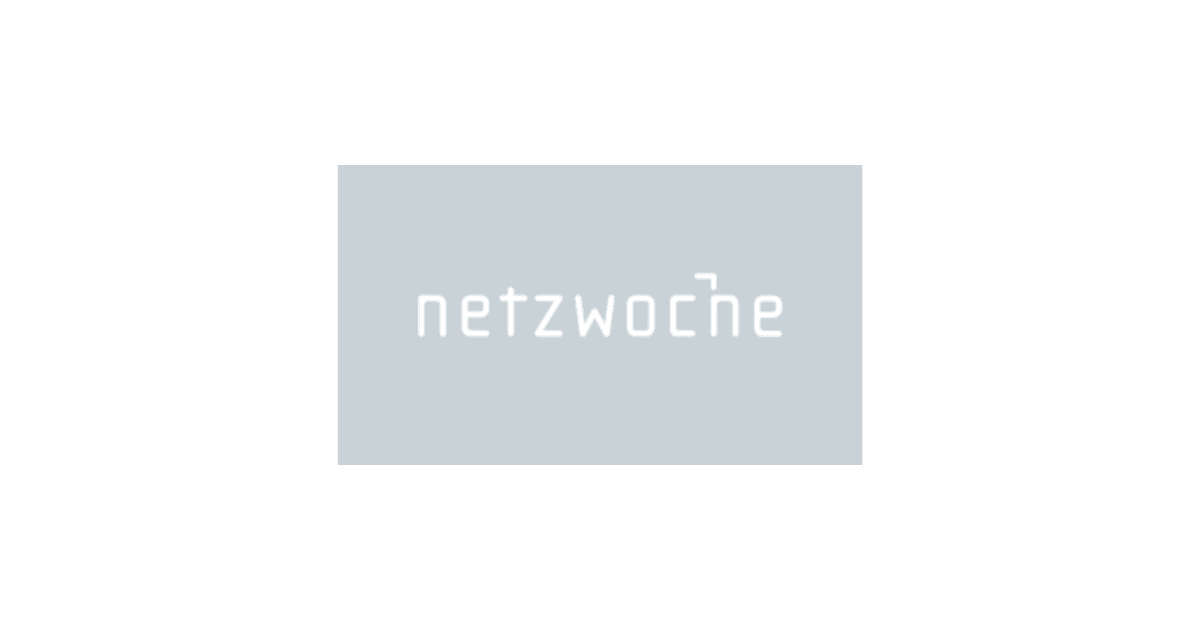 A light gray rectangular logo featuring the word 'netzwoche' in a modern font. The text is centered and displayed in white against the gray background.